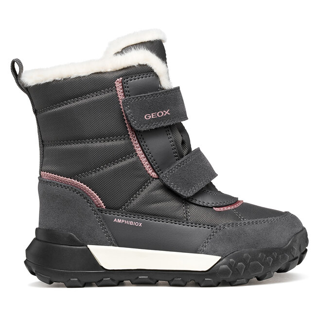 Śniegowce Geox J Trekkyup Girl B Abx J46M7E 08V22 C1377 S Szary ciemny - dziewczęce