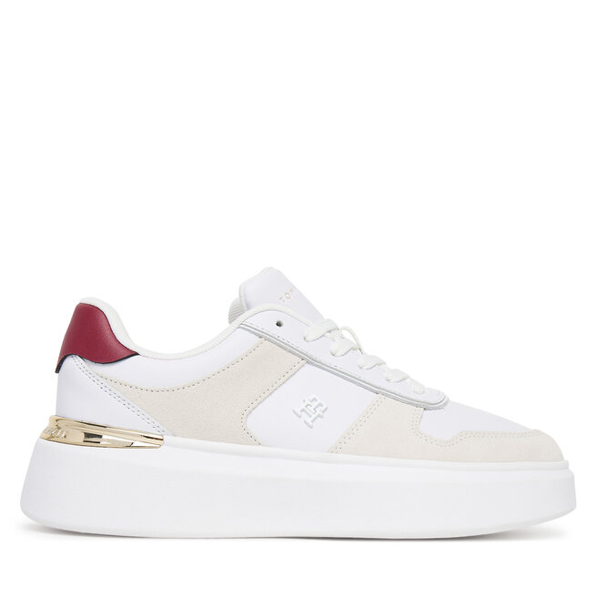 Sneakersy Tommy Hilfiger Fashion Court Mix FW0FW08632 Biały - kobiece