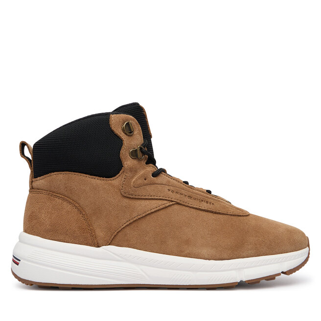 Sneakersy Tommy Hilfiger Hilfiger Sde Warm Hybrid Chukka FM0FM06085 Brązowy - męskie
