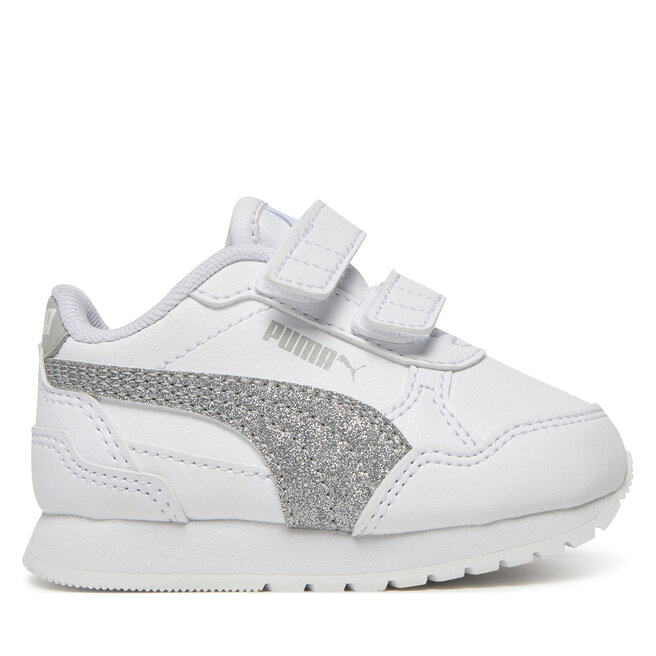 Sneakersy Puma St Runner V4 Sl Glitter V Inf 401592 01 Biały - dziewczęce