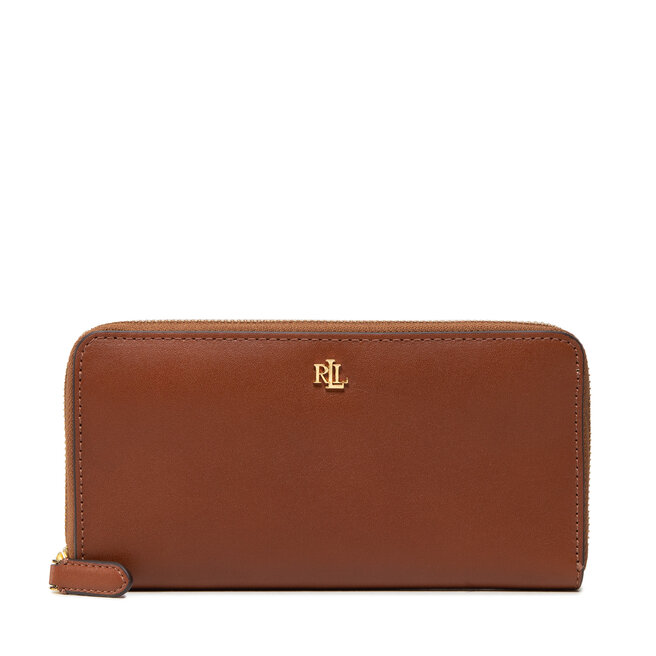 Portfel LAUREN RALPH LAUREN Zip Cont Wlt 432876730004 Brązowy -