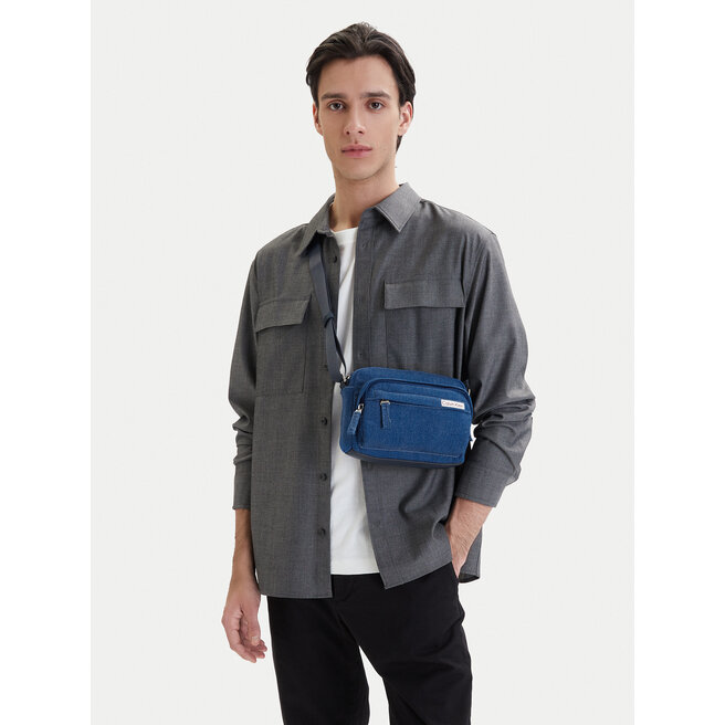Saszetka Calvin Klein Sleek Denim Utility Camera Bag LV04D3432G Niebieski -