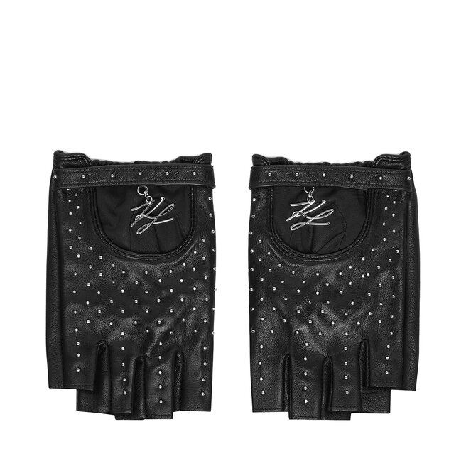 Rękawiczki KARL LAGERFELD B3W33010 Czarny - kobiece