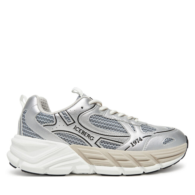 Sneakersy Iceberg IU1706 Srebrny - męskie