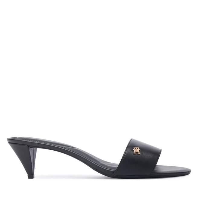 Klapki Tommy Hilfiger Th Mid Mule FW0FW09508 Czarny -