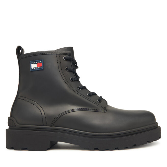 Trzewiki Tommy Jeans Tjm Lace Up Rubberized EM0EM01628 Czarny - męskie