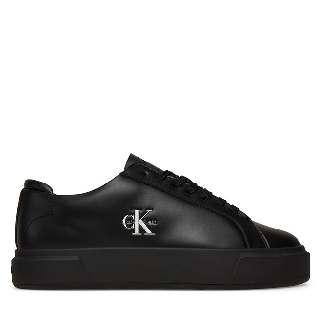 Sneakersy Calvin Klein Basket Cupsole Laceup Lth Ml YW0YW01945 Czarny - kobiece
