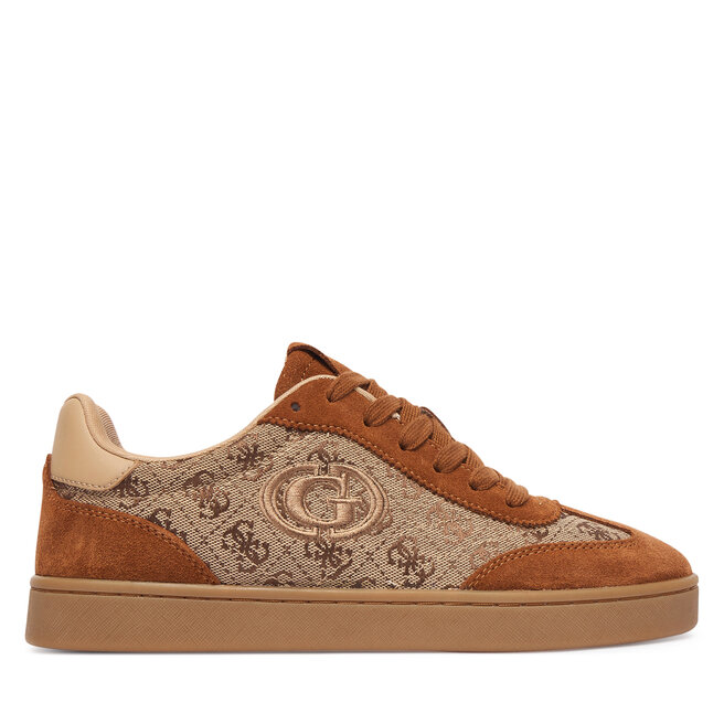 Sneakersy Guess FLTJAC LEA12 Brązowy - kobiece