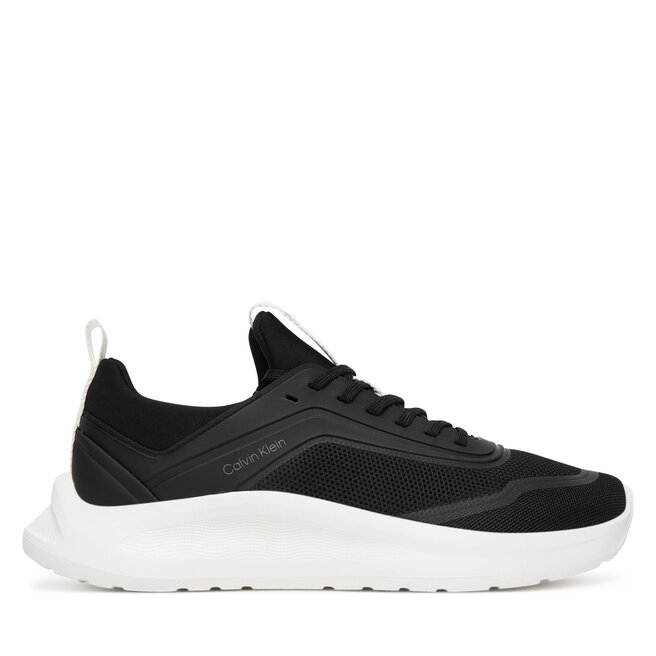 Sneakersy Calvin Klein Light Eva Run Sock Mesh Lycra HW0HW03023 Czarny - kobiece