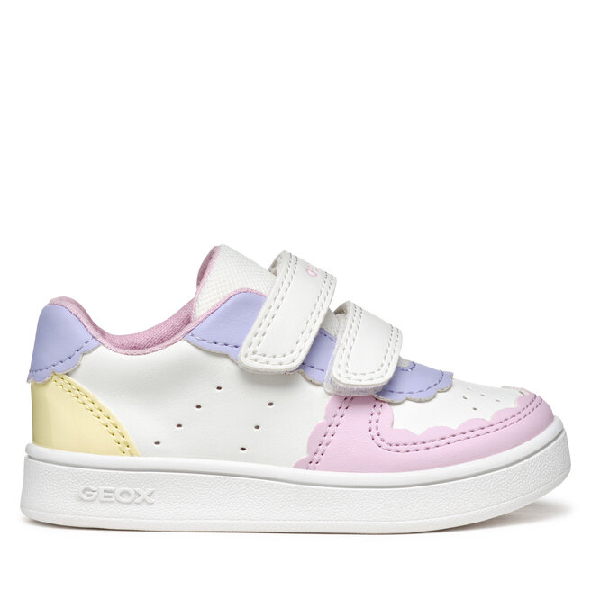 Sneakersy Geox B Eclyper B555MA 000BC C1372 Biały - dziewczęce
