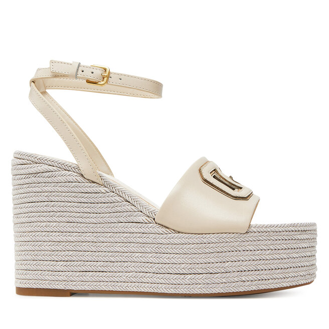 Espadryle Guess FLJTAN LEA04 Écru - kobiece