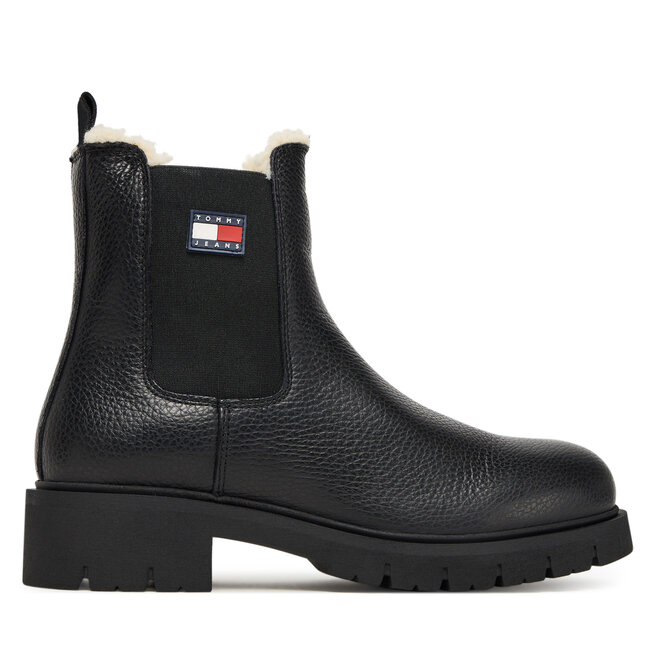 Sztyblety Tommy Jeans Tjw Chelsea Boot Wl EN0EN02826 Czarny - kobiece