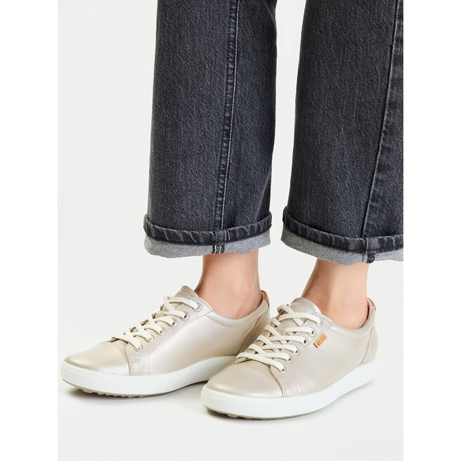 Sneakersy ECCO Soft 7 43000361160 Złoty - kobiece