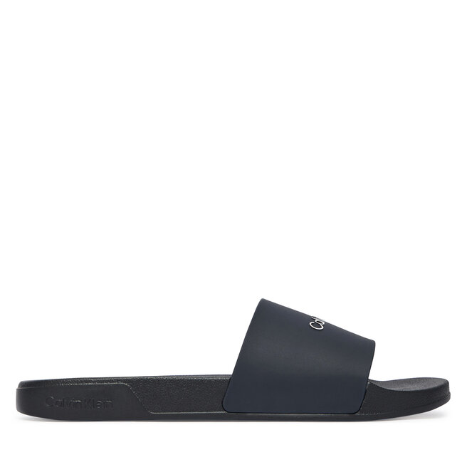 Klapki Calvin Klein Ess Slide Monobrand Cv HM0HM02107 Granatowy -