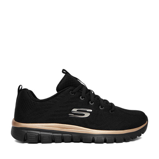 Sneakersy Skechers CEO-GRACEFUL 12615 BKRG Czarny - kobiece