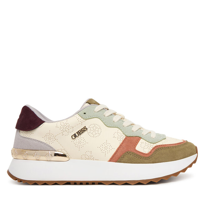 Sneakersy Guess FLPVN5 FAM12 Écru - kobiece