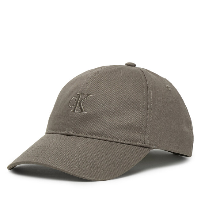 Czapka z daszkiem Calvin Klein Monogram Embroidery Baseball Cap LV04G5002G Szary -