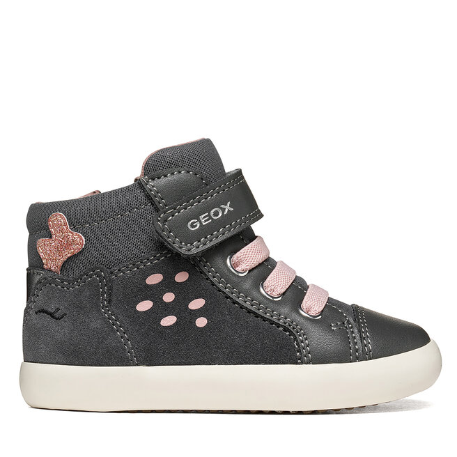 Sneakersy Geox B Gisli Girl B661MA 022BC C9002 M Szary ciemny - dziewczęce