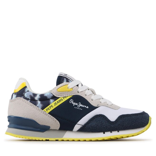 Sneakersy Pepe Jeans London B Brighton PBS30552 Niebieski - chłopięce