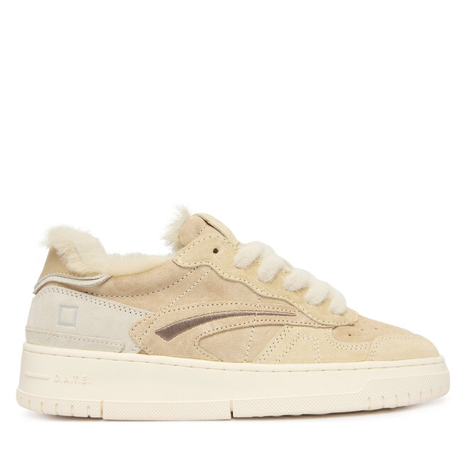 Sneakersy D.A.T.E. Torneo Pure Fur Mono W431-TPF-MN Beżowy - kobiece