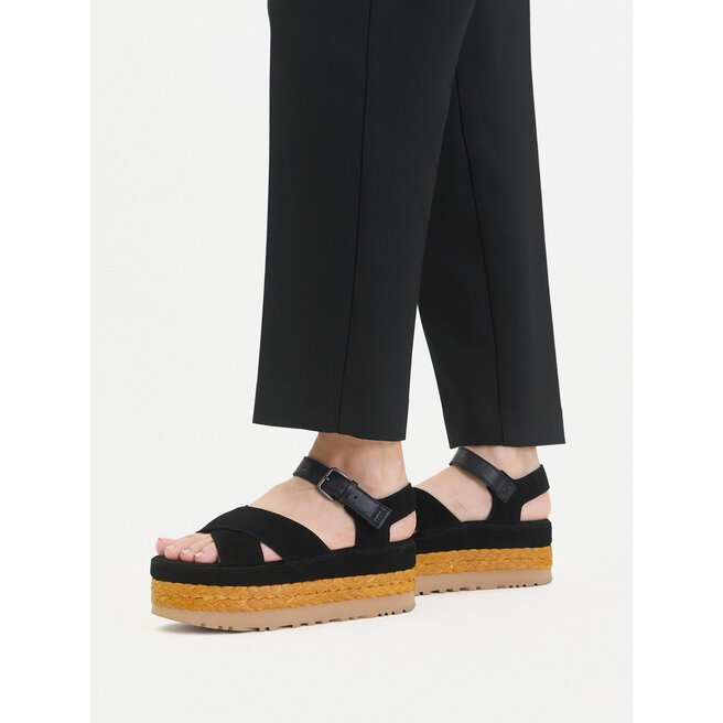 Espadryle Ugg W Aubrey Ankle Strap 1167471 Czarny - kobiece