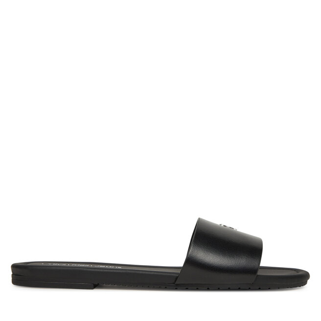 Klapki Calvin Klein Jeans Flat Sandal Slide Mg YW0YW01697 Czarny -