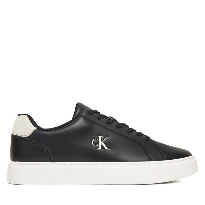 Sneakersy Calvin Klein Classic Cupsole Laceup Lth YM0YM01435 Czarny - męskie