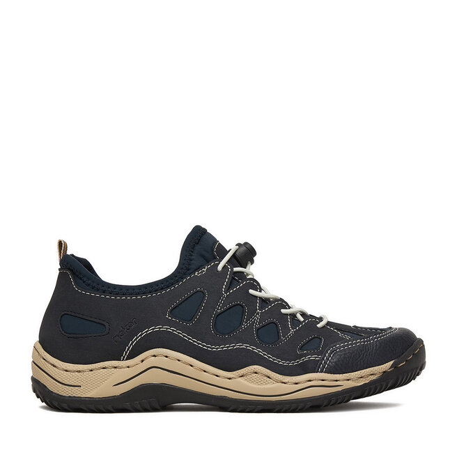 Sneakersy Rieker L0551-14 Granatowy - kobiece