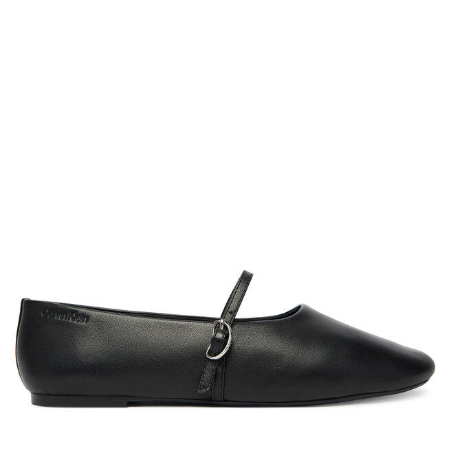 Baleriny Calvin Klein Oblique Ballerina Mj Lth Hdw HW0HW02847 Czarny -