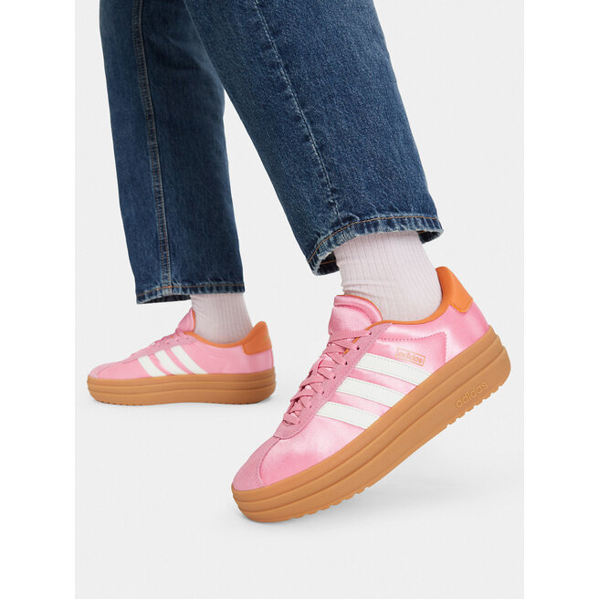 Sneakersy adidas Vl Court Bold Junior JQ1875 Różowy - kobiece