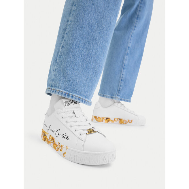 Sneakersy Versace Jeans Couture 80VA3SKL ZPB79 G03 Biały - kobiece