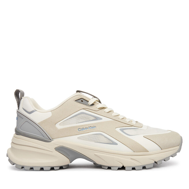 Sneakersy Calvin Klein Hike Run Ckstripe Ripst HW0HW03019 Beżowy - kobiece