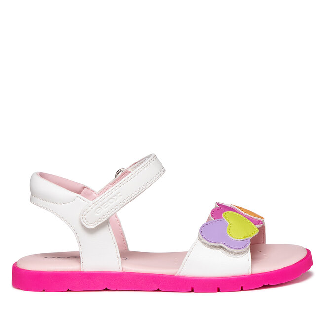 Sandały Geox J Sandal Joyfoot Gir J65P1D 000BC C0653 S Biały - dziewczęce