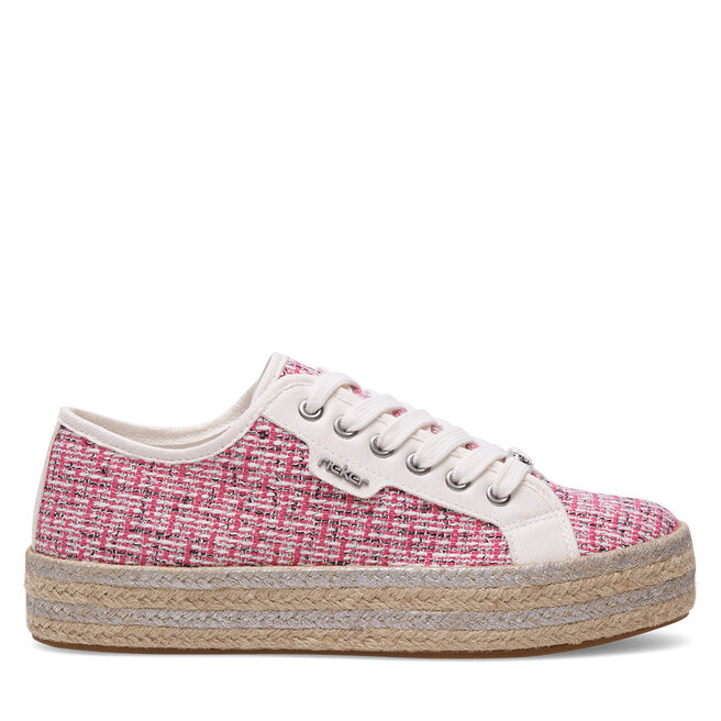 Sneakersy Rieker 94000-31 Różowy - kobiece