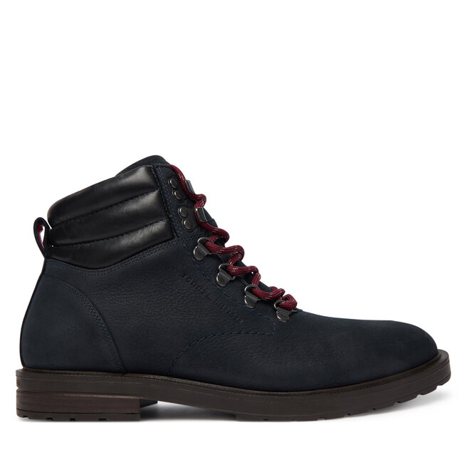 Trzewiki Tommy Hilfiger Cleated Hilfiger Wrm Hook Boot FM0FM05699 Granatowy - męskie