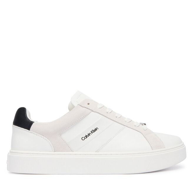 Sneakersy Calvin Klein Classic Cupsole Laceup Tape Lth YM0YM01430 Biały - męskie