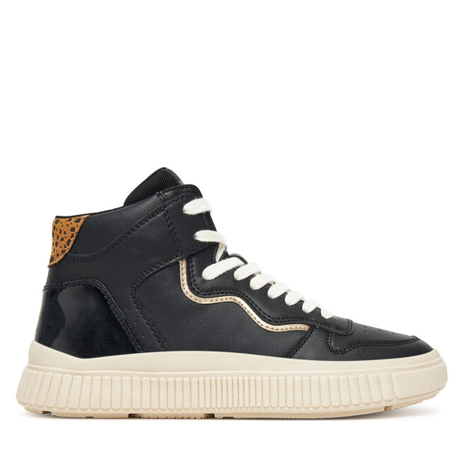 Sneakersy Geox J Laquinny J56M3B 05402 C0531 D Czarny - dziewczęce