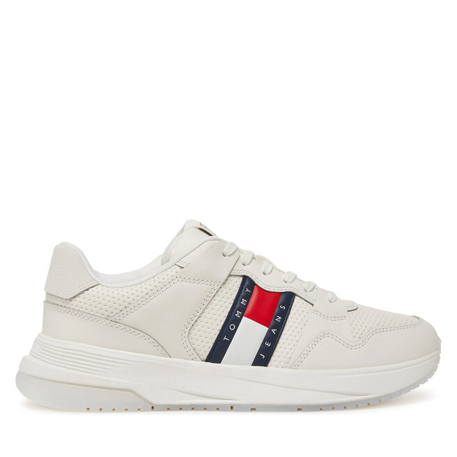 Sneakersy Tommy Jeans Tjm Retrocasual Runner EM0EM01528 Biały - męskie