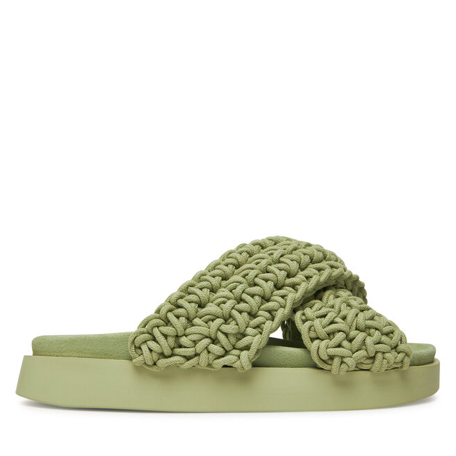 Klapki Inuikii Woven 70104-105 Zielony -