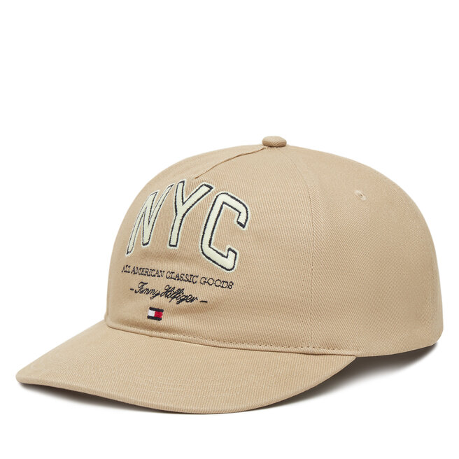 Czapka z daszkiem Tommy Hilfiger Flag Seasonal 5 Panel AM0AM13562 Beżowy -