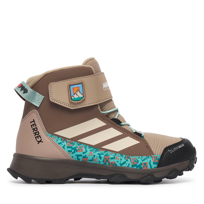 Trekkingi adidas Minecraft Terrex Snow Cf Climawarm Winter Shoes Kids KJ6490 Beżowy ciemny - dziecięce