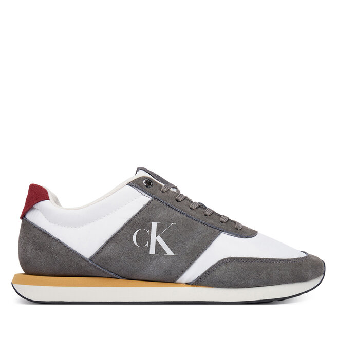 Sneakersy Calvin Klein Retro Runner Band Lth-Su HM0HM02212 Szary - męskie