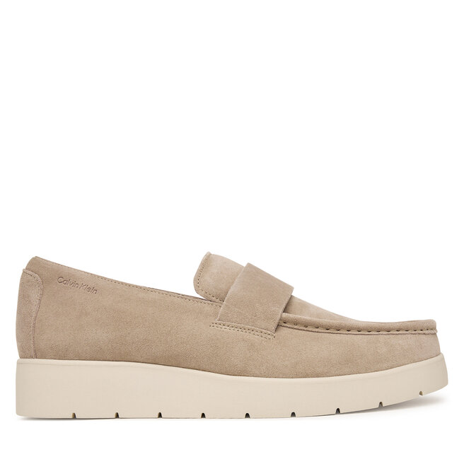 Półbuty Calvin Klein Hybrid City Lug Band Loafer Su HM0HM02257 Kremowy - męskie