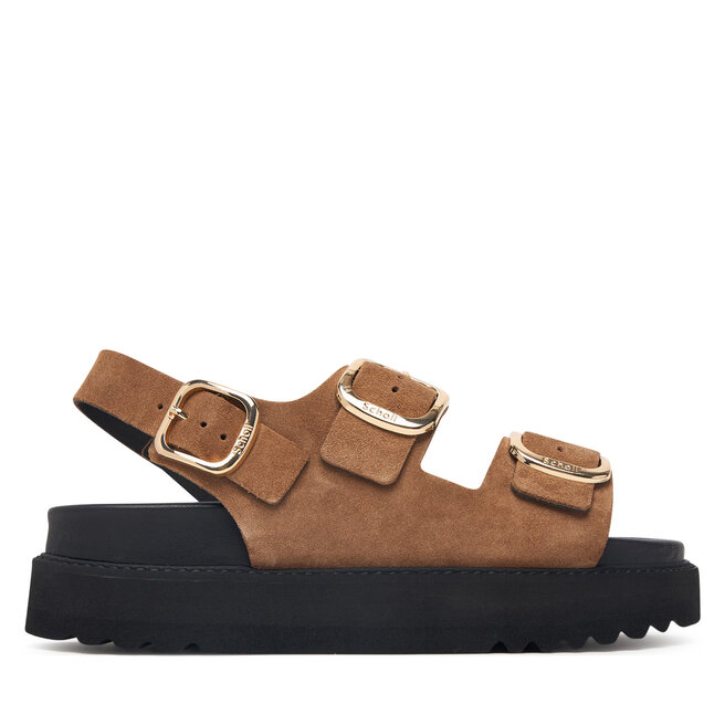 Sandały Scholl Blake 2 Straps F00776 Brązowy - kobiece