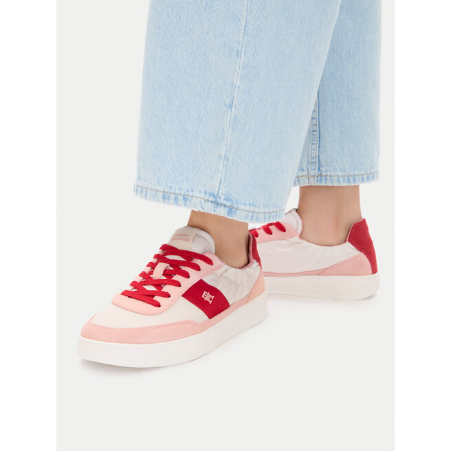 Sneakersy Tommy Hilfiger Heritage FW0FW09405 Różowy jasny - kobiece
