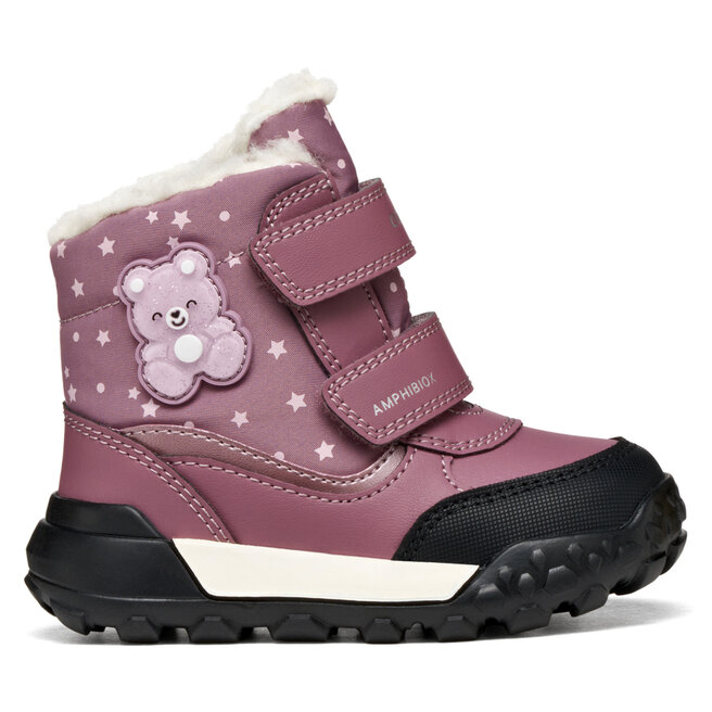 Śniegowce Geox B Trekkyup Girl B Abx B666MA 054FU C8007 S Różowy - dziewczęce