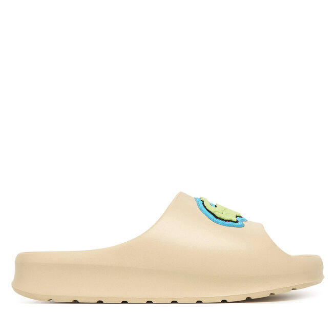 Klapki Lacoste Serve Slides 2.0 51CFA0008 2Q9 Kremowy -