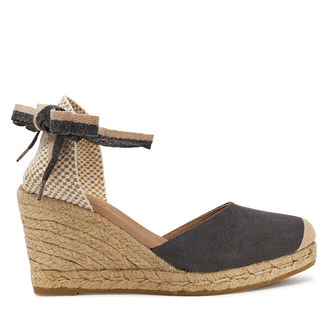 Espadryle Genuins Zeland Canvas G105907 Czarny - kobiece