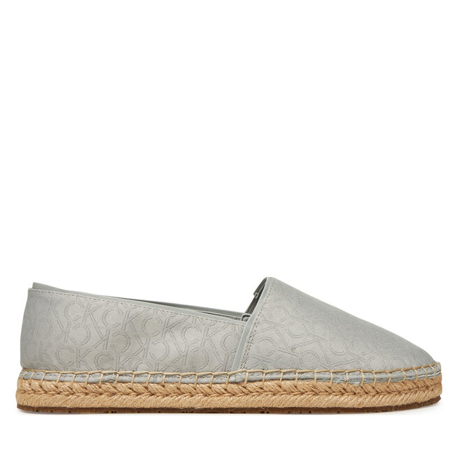 Espadryle Calvin Klein Flat Espadrille - Jacq HW0HW02467 Szary - kobiece