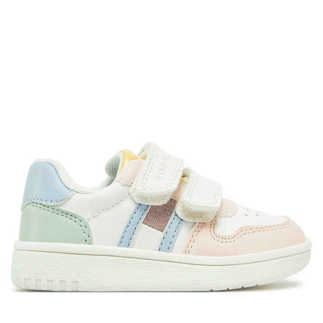 Sneakersy Tommy Hilfiger Flag Low Cut Velcro Sneaker T1A9-33730-1439 M Kolorowy - dziewczęce